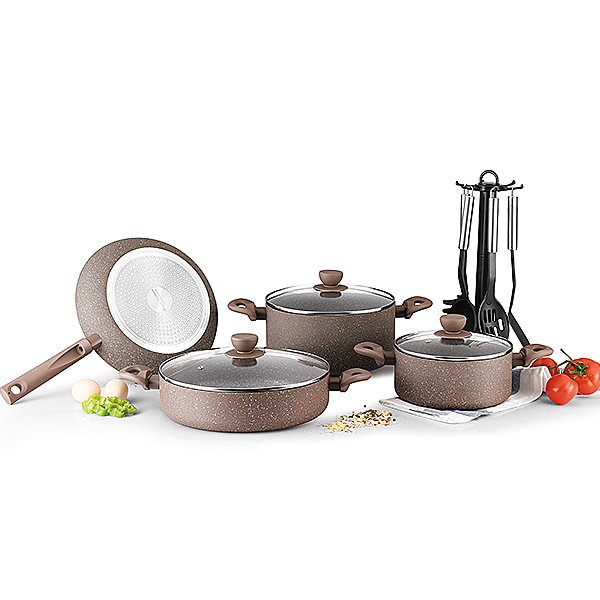 Aluminum non-stick cookware set